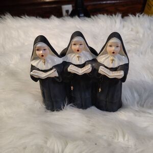 VTG 1960s Chadwick Miller Singing 3 Nuns Music Box Figurine Works!!